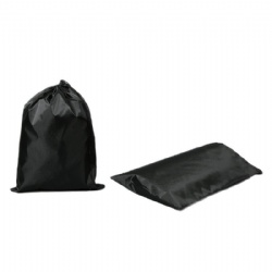 Black Satin Drawstring Pouch